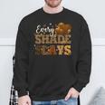 Every Shade Slays Melanin Hearts Black History Month African Sweatshirt Gifts for Old Men