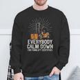 Everybody Calm Down I'm Forklift Certified Forklifter Sweatshirt Gifts for Old Men