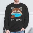 Ew People Raccoon Wearing Face Mask Raccoon Lover Sweatshirt Gifts for Old Men