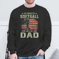 My Favorite Softball Player Calls Me Dad Vintage Fathers Day Sweatshirt Gifts for Old Men