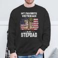 My Favorite Veteran Is My Stepdad American Flag Veterans Day Sweatshirt Gifts for Old Men
