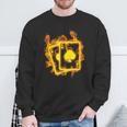 Feu As De Pique Flammes Jeu De Cartes Poker Sweater e Cadeaux pour les vieillards