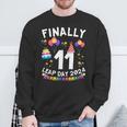 Finally 11 Leap Day 2024 44Th Leap Year Birthday Party Sweatshirt Gifts for Old Men