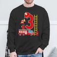 Fire Truck 3Rd Birthday Boy 3 Year Old Firefighter Sweatshirt Gifts for Old Men