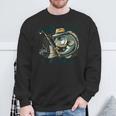 Fishing Reel Cool Grandpa Fathers Day Bass Dad Sweatshirt Gifts for Old Men