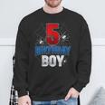 Five 5Yr Boys Spider Web Happy 5Th Birthday Boy 5 Years Old Sweatshirt Gifts for Old Men