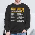 Flight Surgeon Hourly Rate Flight Physician Doctor Sweatshirt Gifts for Old Men