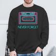 Never Forget Retro Cassette 80S 90S Outfit Sweatshirt Geschenke für alte Männer