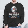 Founding Daddy George-Washington 4Th Of July Sweatshirt Gifts for Old Men