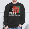 Free Afghanistan Afghan Flag United State Veteran Support Sweatshirt Gifts for Old Men