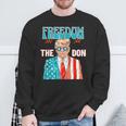 Freedom The Don 4Th Of July Patriotic American Flag Trump Sweatshirt Gifts for Old Men