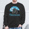 Freedom Old School Motorcycle Rider Retro Sweatshirt Gifts for Old Men