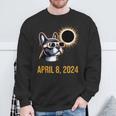 French Bulldog America 2024 Total Solar Eclipse Accessories Sweatshirt Gifts for Old Men