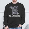 French Bulldog With Sunglasses Nö Einfach Nein Dog S Sweatshirt Geschenke für alte Männer