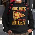 1 Bites Pizza Everybody Knows The Rules Food Lover Sweatshirt Gifts for Old Men