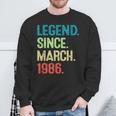 38 Year Old Vintage March 1986 38Th Birthday Sweatshirt Gifts for Old Men