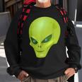 Alien With Earth Eyeballs Ufo Spaceship Novelty Sweatshirt Gifts for Old Men