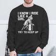 Barrel Racing For Women Rodeo Horse Racer Girl Sweatshirt Gifts for Old Men