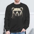 Bear Cool Stencil Punk Rock Sweatshirt Gifts for Old Men
