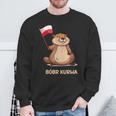 Bober Bóbr Kurwa Internet Meme Poland Flag Beaver Sweatshirt Geschenke für alte Männer