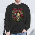 Bullet My Valentine Skull Roses And Red Blood Horror Sweatshirt Gifts for Old Men