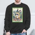 Bunny Cannabis Weed Lover 420 The Stoner Tarot Card Sweatshirt Gifts for Old Men