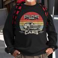 Car Lover Vintage Retro Dad Still Plays With Cars Sweatshirt Gifts for Old Men