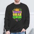 Carnival Party Confetti Outfit Mardi Gras Queen Crow Sweatshirt Gifts for Old Men