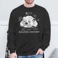 Cute English Bulldog Anatomy Dog Biology Sweatshirt Gifts for Old Men