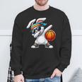 Dabbing Bunny Playing Basketball Easter Day Boys Girls Sweatshirt Gifts for Old Men