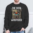 Deer Whisperer Awesome Hunter Usa Flag Buck Hunting Sweatshirt Gifts for Old Men