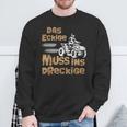 Der Eckige Muss Ins Dirckige Quad German Language Sweatshirt Geschenke für alte Männer