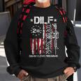 Dilf Damn I Love Firearms Gun American Flag Sweatshirt Gifts for Old Men