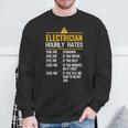 Electrician Hourly Rates Lineman For Electricians Sweatshirt Gifts for Old Men