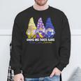 Gnomies Bladder Cancer Awareness Month Purple Ribbon Sweatshirt Gifts for Old Men