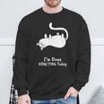 I'm Done Adulting Today Adult Humor Cat Sweatshirt Gifts for Old Men