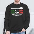Italian Heritage Wooden Spoon Survivor Italy Flag Fun Sweatshirt Gifts for Old Men