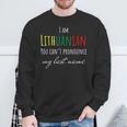 Lithuanian Lithuania You Can’T Pronounce My Last Name Sweatshirt Gifts for Old Men