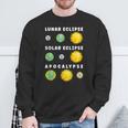 Lunar Solar Eclipse Apocalypse Astronomy Nerd Science Sweatshirt Gifts for Old Men