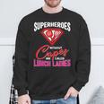 Lunch Lady Superheroes Capes Cafeteria Worker Squad Sweatshirt Gifts for Old Men