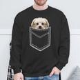 Maltese Apparel Cute Pocket Maltese Puppy Dog Sweatshirt Gifts for Old Men