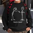 Need A Hand Stickman Costume Stick Figure Sweatshirt Gifts for Old Men