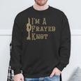 Pun I'm A Frayed Knot Boating Sailing Sweatshirt Gifts for Old Men