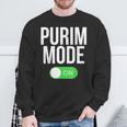 Purim Mode On Purim Festival Costume Sweatshirt Gifts for Old Men