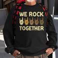 We Rock Together Hands Rock Lovers Sweatshirt Gifts for Old Men