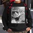 Skydiving Cat Selfie With Alien Ufos Sweatshirt Gifts for Old Men