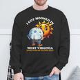 Solar Eclipse West Virginia 2024 Mooned Humor Sweatshirt Gifts for Old Men