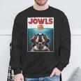 St Bernard Jowls Burger Saint Giant Dog Mom Dad Sweatshirt Gifts for Old Men