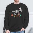 T Rex Easter Skeleton Bunny Basket Egg Hunt Easter Day Sweatshirt Gifts for Old Men
