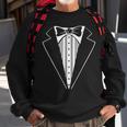 Tux For Wedding Prom Batchelor Tuxedo Costume Sweatshirt Gifts for Old Men